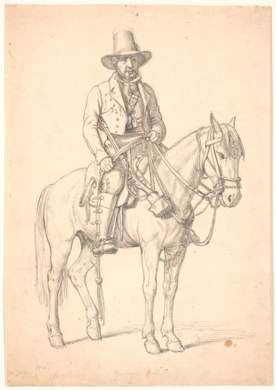 "Príncipe Rospigliosi" a cavalo, "Guardião em Nemi" de Wilhelm Marstrand